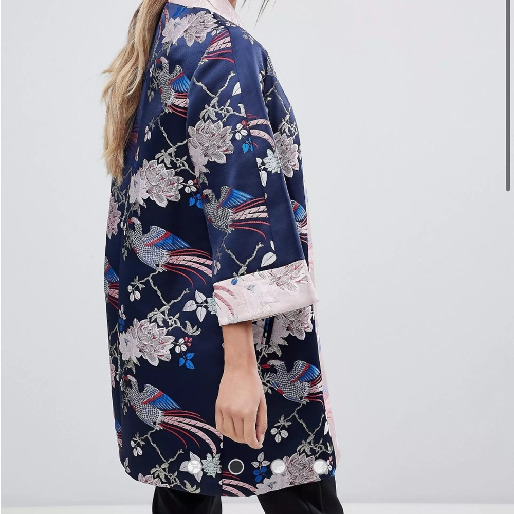 Worn once - Ted Baker Chinoiserie Jacquard Kimono Coat